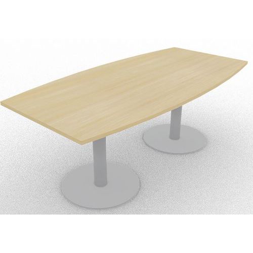 Table De Réunion Tonneau L200xp100 Ã‰p.25mm Chêne/alu