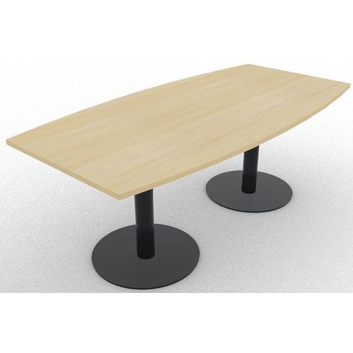 Table De Réunion Tonneau L200xp100 Ã‰p.25mm Chêne/noir