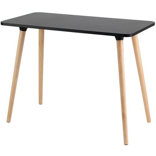 Bureau Home Office Hop 114x60cm Noir/hêtre