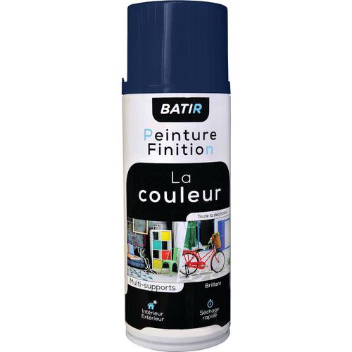Peinture En Aérosol Brillant 400 Ml Bleu Cobalt Ral 5013