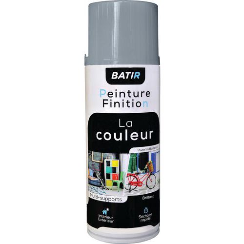 Peinture En Aérosol Brillant 400 Ml Gris Argent Ral 7001
