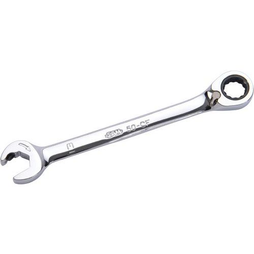 SAM - Clé mixte à cliquet 14 mm - Acier - 188 mm - Outil polyvalent et durable