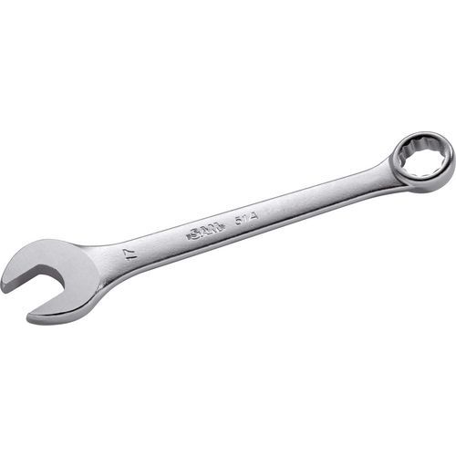 SAM - Clé mixte satinée 22 mm - Acier haute résistance - Outil professionnel