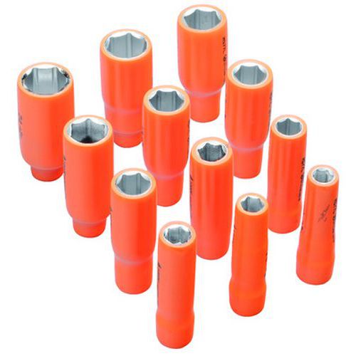 SAM - Douille isolée 1000V 6 pans 12 mm 3/8" - Longueur 65 mm - Outil spécialisé métiers