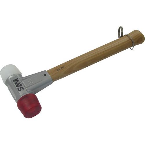 Massette Avec Embouts En Acetate Blanc Et Rouge Diametre 30