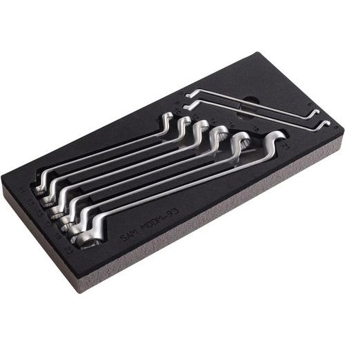 SAM - Module 1/3 de 9 clés polygonales coudées - 8 pièces - Rangement d'outils professionnel
