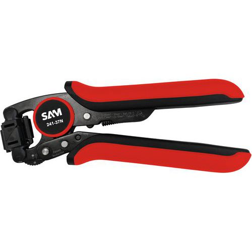 SAM - Pince à sertir bi-matière pour embouts de protection - 195mm - Usage sertissage