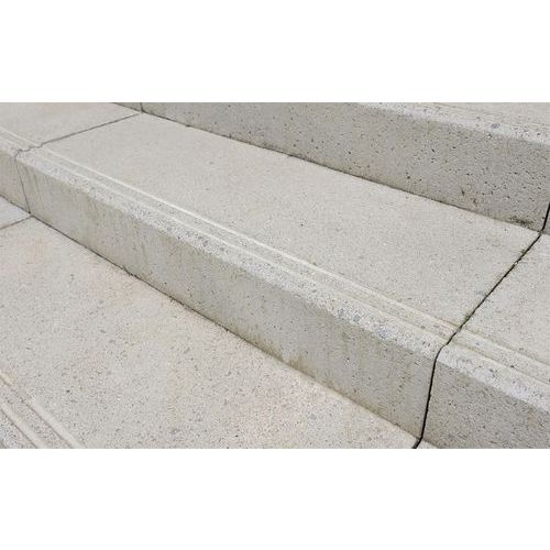 Bloc Marche Solal 100 X 40 X 15 Cm 2 Rainures - Blanc Sablé