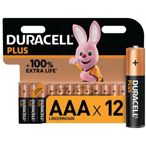 Duracell 12 Pile Alcaline Aaa Plus 100 % - 12 Unités - Duracell