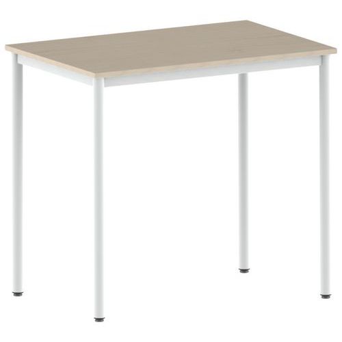 Mobidecor - Mange-debout Carélie 120x80 cm - Ht 110 cm - Stratifié Érable Blanc - Éco-responsable