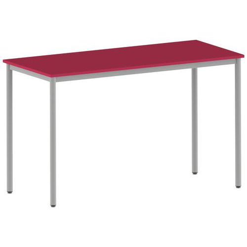 Mobidecor - Mange-debout Carélie 180x80 cm - Stratifié Cerise Gris - Hauteur 110 cm - Éco-responsable