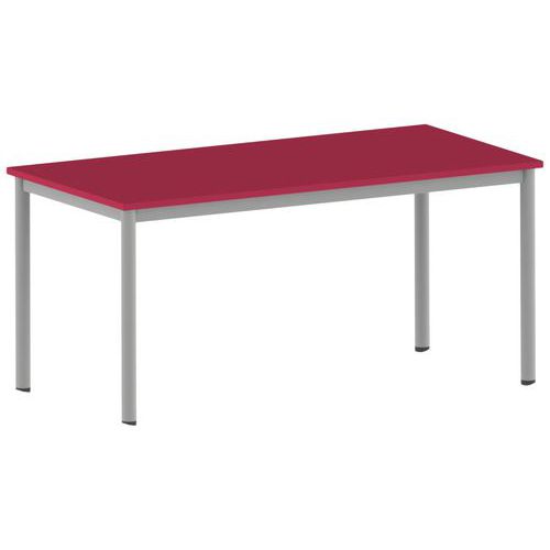 Table Carélie 160 X 80 Cm Mobile T6 Strat Cerise Gris