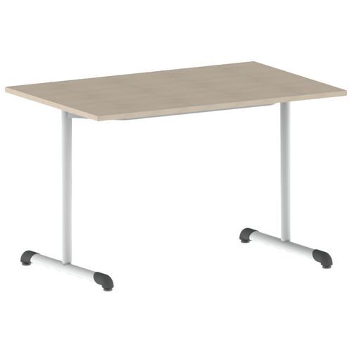 Table Bandana 120 X 80 Cm Fixe T6 Strat Érable Blanc 9016