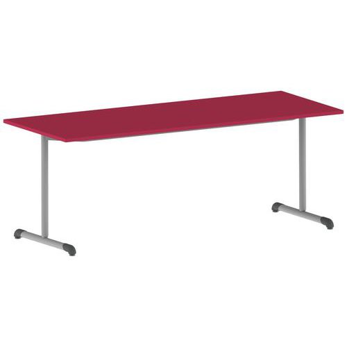 Table Bandana 200 X 80 Cm Fixe T6 Strat Cerise Gris