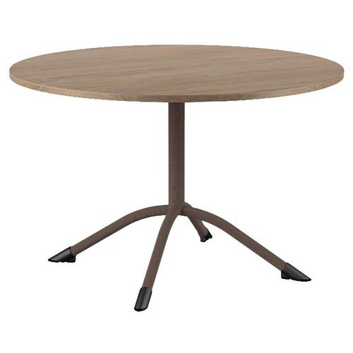 Table Sara Ronde Ø120 Fixe T6 Stra Pc Chêne Hongrie Noisette