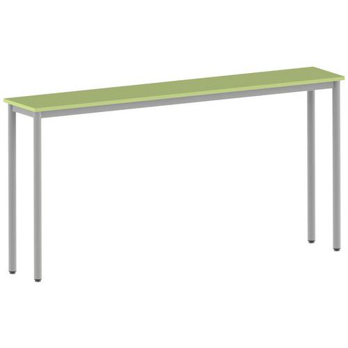 Mobidecor - Mange-debout Lyra 220x40 cm - Stratifié Vert Anis/Gris - Hauteur 110 cm - Éco-responsable