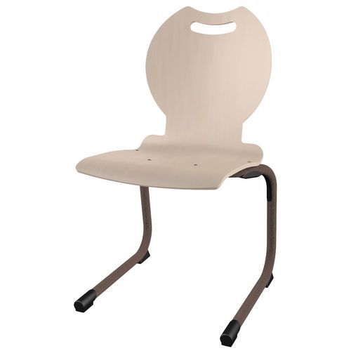 Chaise Sofia Ast T6 Coque Bandana Blc /noisette Cuir