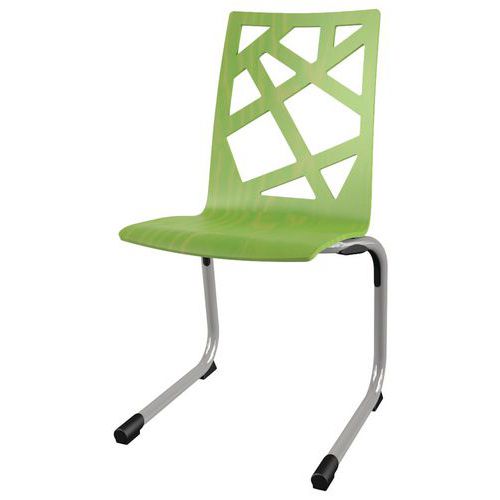 Chaise Galla Ast T6 Coque Mozaik Bois Carambole Alu 9006