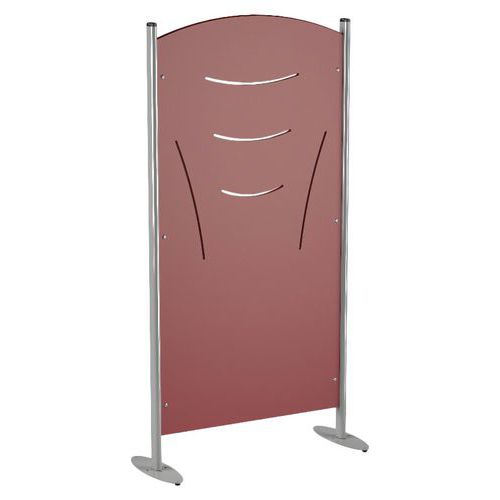 Claustra Tiges 80 X 160 Cm Stratifié Mdf Cerise - Gris 9006