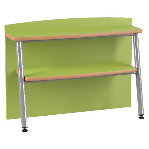 Mobidecor - Étagère buffet Ella 2 portes - Vert anis gris - 90x65x30 cm - Éco-responsable, recyclable