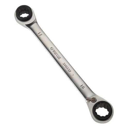 Virax - Clé à cliquet 4-en-1 - 16-17-18-19mm - Étui inclus - Outil polyvalent et pratique