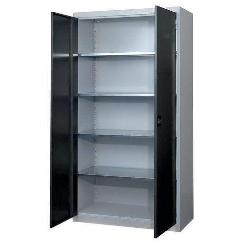 Armoire pour outils - Portes battantes 100x195x50 cm Gris/Gris - Thurmetall