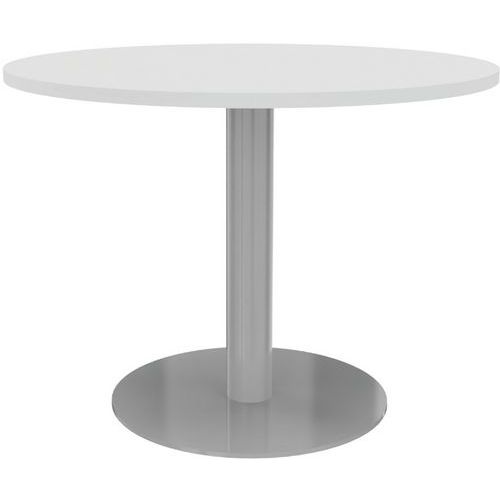 Table De Réunion 100xh735 Cm Ã‰p.25mm Blanc/gris Alu