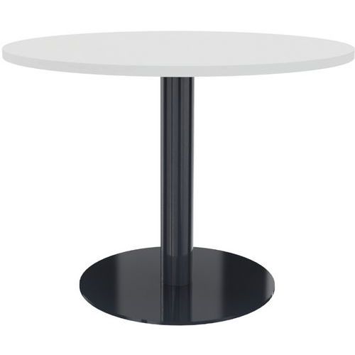 Table De Réunion 100xh735 Cm Ã‰p.25mm Blanc/anthracite