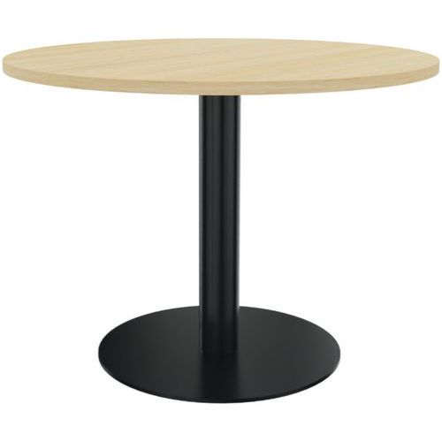 Table De Réunion 100xh735 Cm Ã‰p.25mm Chêne/noir
