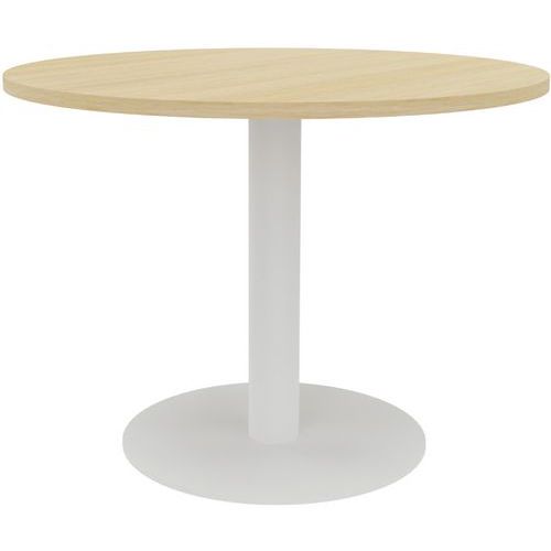 Table De Réunion 100xh735 Cm Ã‰p.25mm Chêne/blanc