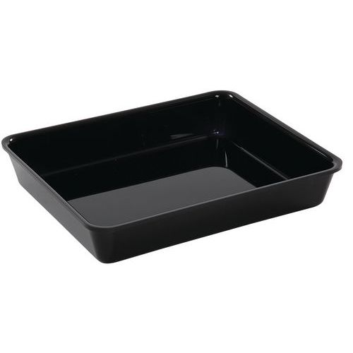 Plat En Plexiglas Gastronorme 1/2 - 325x265x50 Mm - Noir
