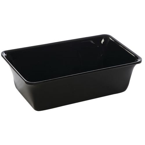 Plat En Plexiglas Gastronorme 1/4 - 265x162x80 Mm - Noir