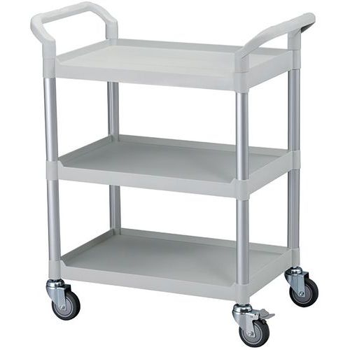 Chariot Aluminium Gris Clair 3 Plateaux 800 X 480 X 1000 Mm