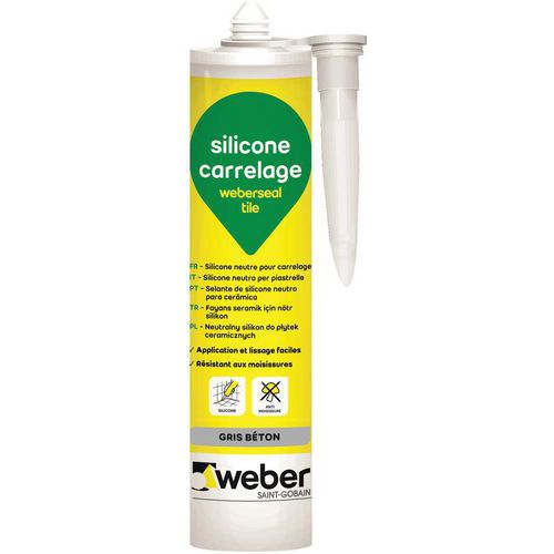 Mastic Pour Carrelage - Weberseal Gris Béton 300 Ml