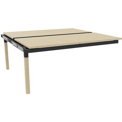 Bureau Bench X4 Ext Plat Couliss. 160cm Chên/pied Chên-anthr