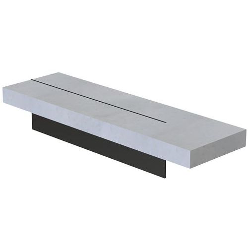 Banquette Tila longueur 198 cm - béton - acier galvanisé Banquette Tila longueur 198 cm - béton - acier galvanisé