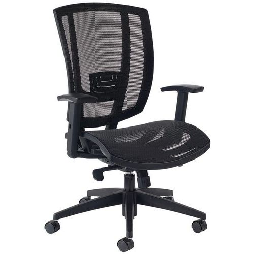 Siège De Bureau Avro Noir Avec Accoudoirs