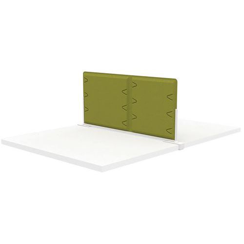 Ecran De Séparation Acoustiqu P.80cm Tissu Vert +pces Blanc