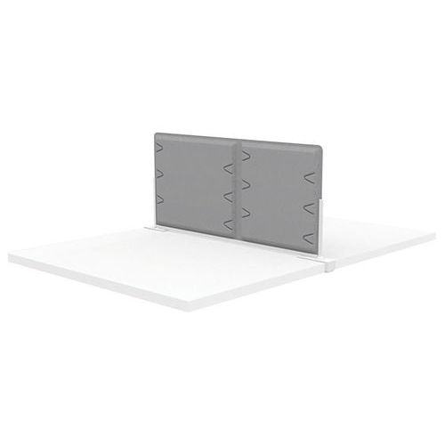 Ecran De Séparation Acoustiqu P.80cm Tissu Gris +pces Blanc