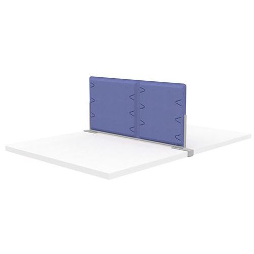 Ecran De Séparation Acoustiqu P.80cm Tissu Bleu +pces Alu