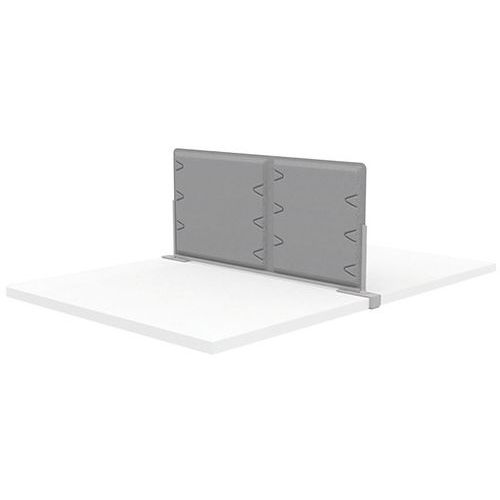 Ecran De Séparation Acoustiqu P.80cm Tissu Gris +pces Alu