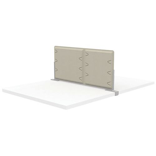 Ecran De Séparation Acoustiqu P.80cm Tissu Beige +pces Alu