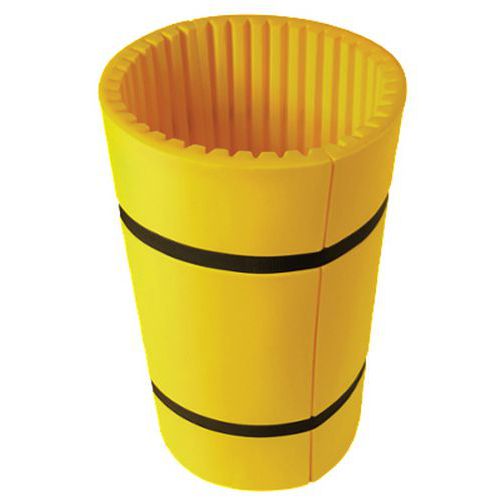 AE&T - Amortisseur Park Sentry rond pour piliers béton - Jaune - Ø 610mm - Polypropylène expansé - Protection et amortisseur