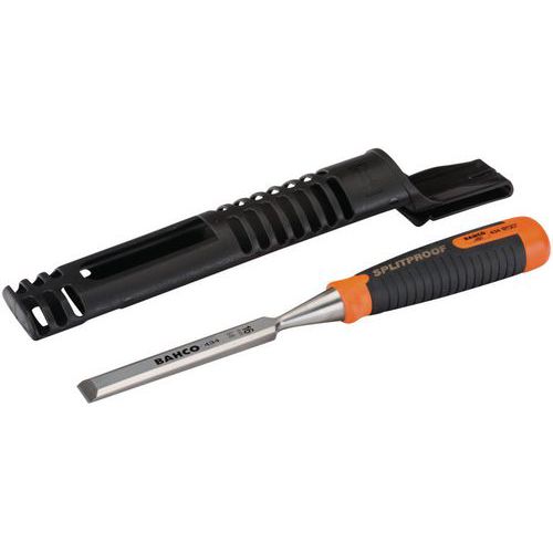 Bahco - Ciseau à bois ERGO 8mm - Lame anti-fissures - 276mm de long - Outillage professionnel