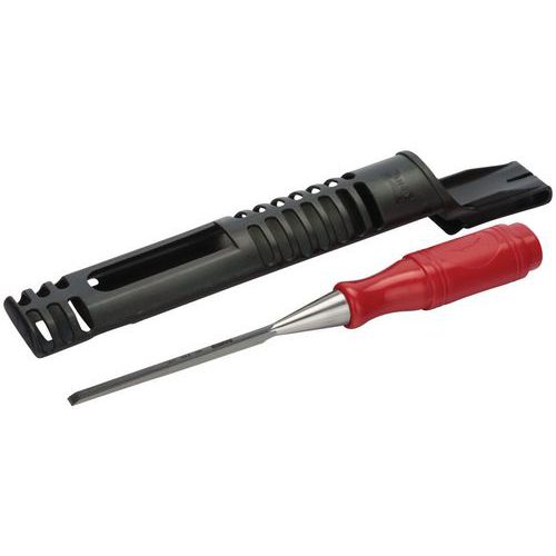 Bahco - Ciseau à bois 28mm - Manche polypropylène rouge - Lame 248mm - Outillage professionnel
