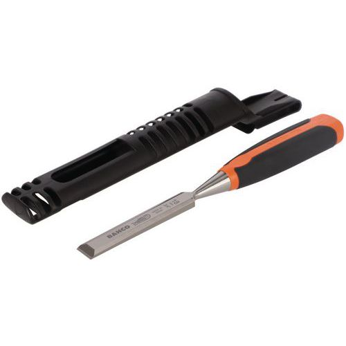 Bahco - Ciseau à bois 10mm - Manche caoutchouc - Lame acier trempé - Outillage professionnel