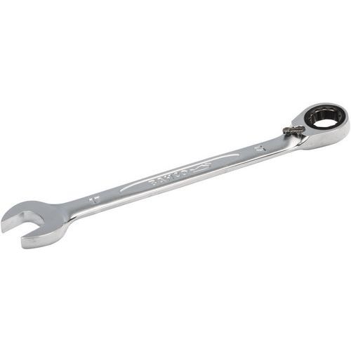 Bahco - Clé mixte à cliquet 14 mm - 191 mm - Acier chromé réversible - Module servante
