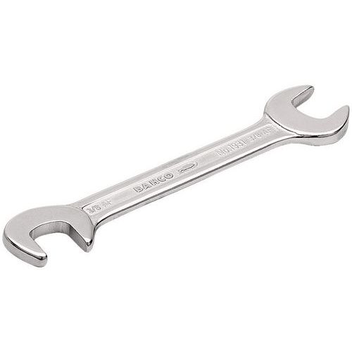 Bahco - Clé à fourche double Liliput 1/8 - Chromée - 74 mm - Outil compact et léger