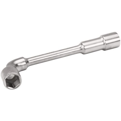 Bahco - Clé à pipe contre-coudée double 10mm - 136mm - Acier chromé 6x6 pans