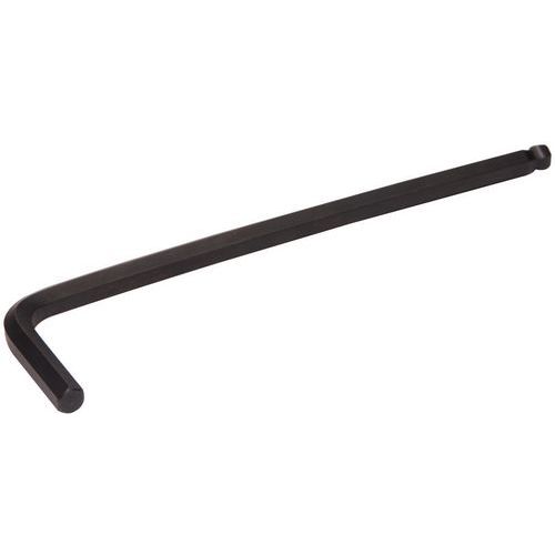 Irimo - Clé mâle 6 pans longue sphérique 4mm - Acier brunie 144mm - Outil de précision